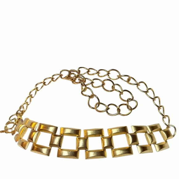 Vintage Goldtone Belt with Square Links - Picture 1 of 5